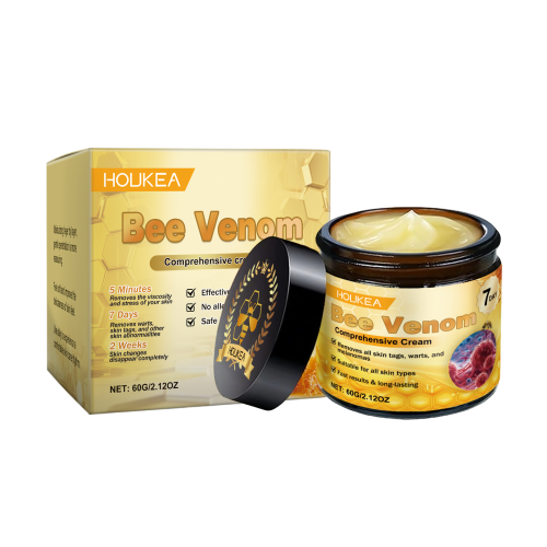 Houkea 蜂毒皮肤护理霜 温和清洁润滑肌肤补水紧致护肤涂抹护理霜