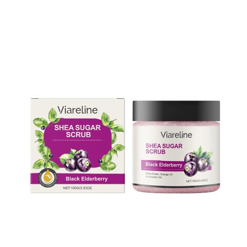 Viareline 黑接骨木身体磨砂膏 温和去角质柔滑滋润肌肤身体清洁