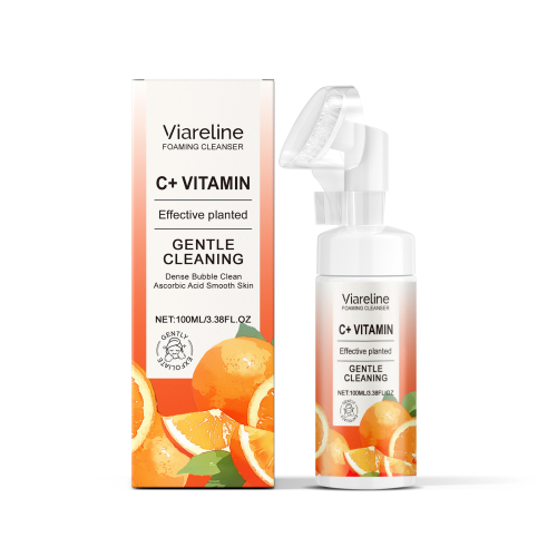 Viareline 维生素C泡沫洗面奶 温和清洁肌肤水润柔滑日常面部护理