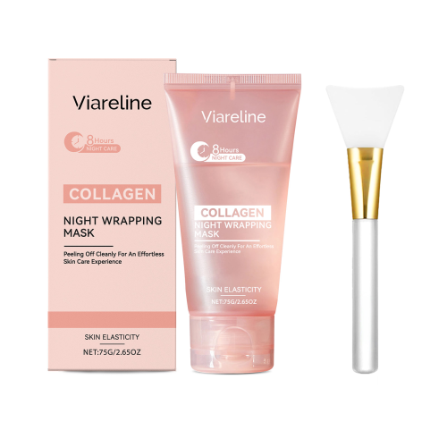 Viareline 胶原蛋白撕拉面膜（带刷子） 保湿滋润面部肌肤提升弹性细腻透亮