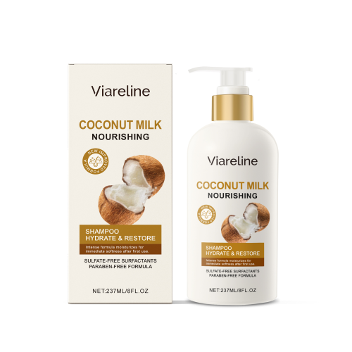 Viareline 椰子牛奶洗发水 温和清洁头皮滋润保湿顺滑柔亮洗发水