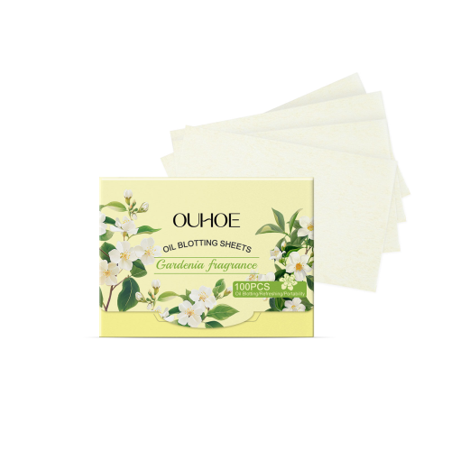 OUHOE 清香栀子花吸油纸 面部清洁保持脸部清爽舒适日常便携吸油纸
