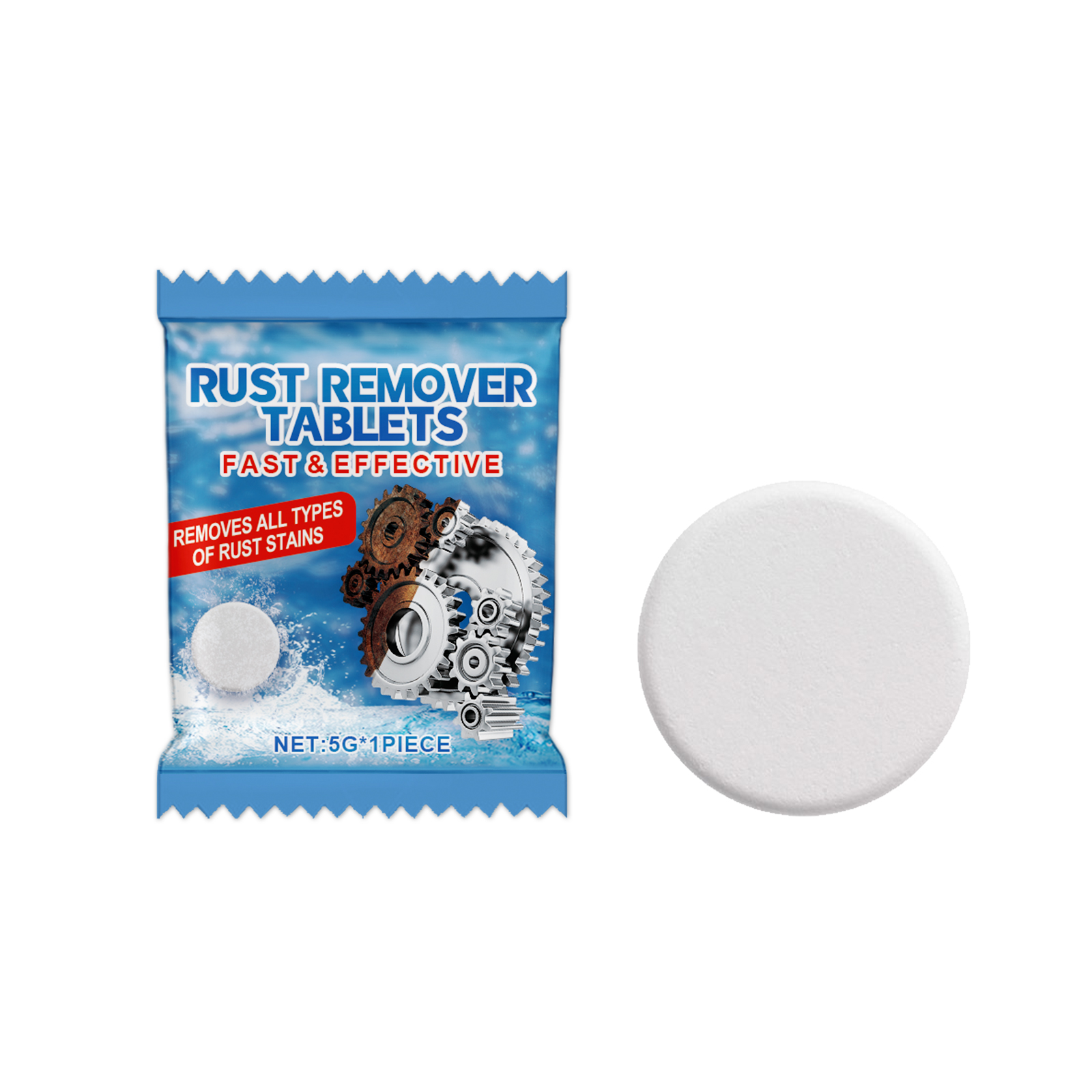 Jakehoe Rust Remover Effervescent Tablets - Metal Surface Rust Terminator