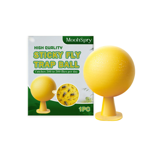 MoonSpry 粘性飞虫陷阱球 室内外家用防虫陷阱日常透明飞虫粘捕器