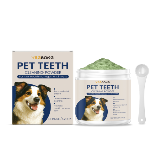Yegbong 狗用牙齿清洁粉 犬用温和牙齿清洁改善口腔异味清新口气
