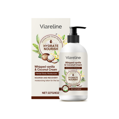 Viareline 椰子身体保湿霜 弹性肌肤滋润保湿光滑亮泽身体保湿霜