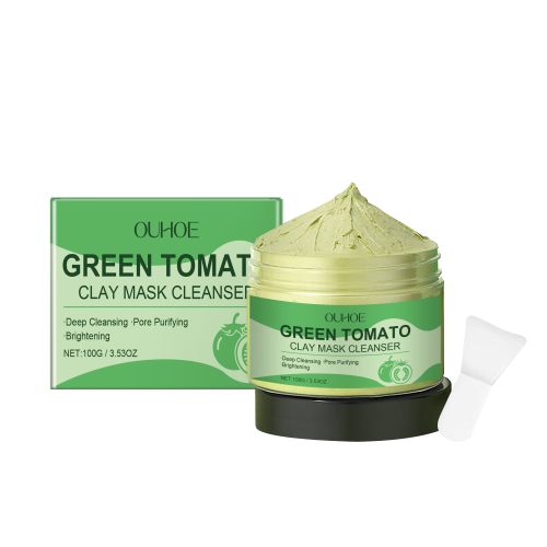 OUHOE 绿番茄清洁泥膜 补水紧致清洁净透毛孔面部肌肤涂抹式泥膜