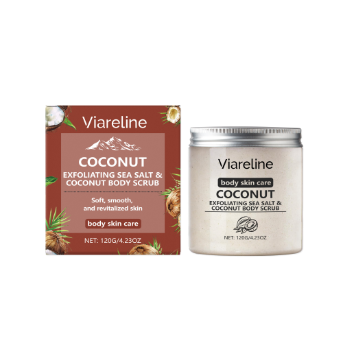 Viareline 椰子味海盐身体磨砂膏 温和清洁滋润肌肤柔滑护理磨砂膏