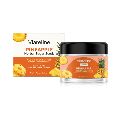 Viareline 菠萝身体磨砂膏 温和清洁身体皮肤角质柔润保湿日常护理