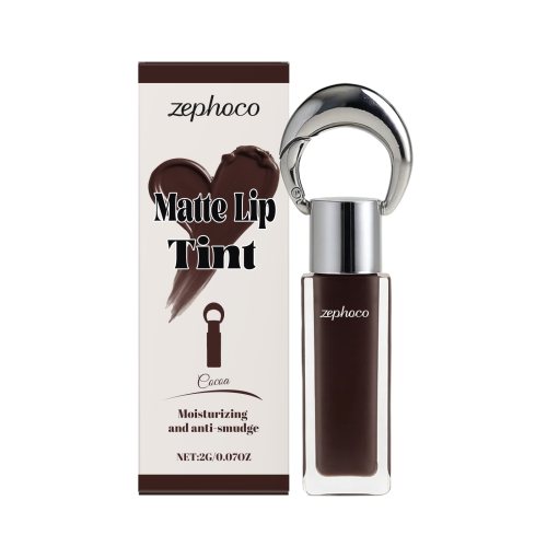 zephoco 可可色哑光丝滑唇釉 丝滑易涂雾面轻盈不脱妆日常唇釉