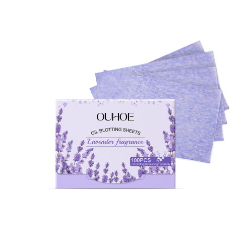 OUHOE 烂漫薰衣草吸油纸 脸部减少油光时刻保持清爽面容舒适护肤