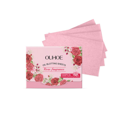 OUHOE 心动玫瑰花吸油纸 保持面部清洁舒适清爽面容便携式吸油纸