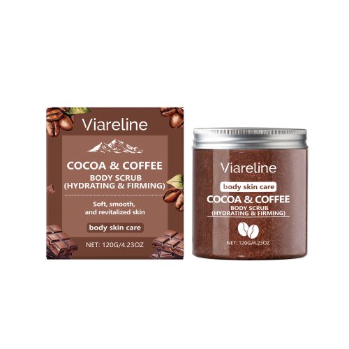 Viareline 咖啡味海盐身体磨砂膏 身体清洁柔滑滋润保湿肌肤磨砂膏
