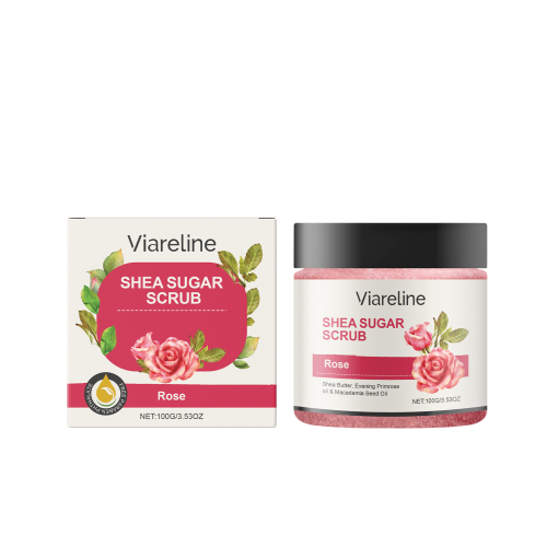 Viareline 玫瑰身体磨砂膏 身体皮肤清洁去角质嫩滑肌肤日常护理