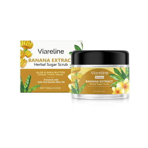 Viareline 香蕉身体磨砂膏 温和去角质死皮补水保湿清洁磨砂膏