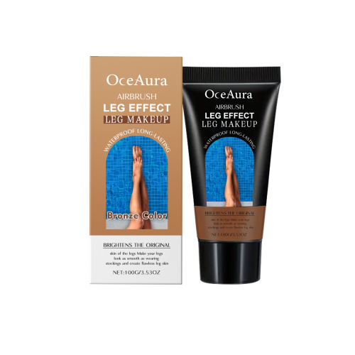 OceAura 古铜色腿部助黑粉底霜 夏季室外沙滩身体肌肤亮泽古铜色