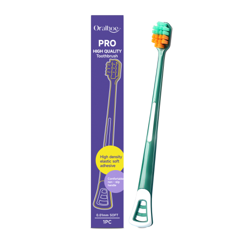 Oralhoe 护龈宽头牙刷 温和日常软毛清洁牙齿洁齿护龈口腔护理牙刷