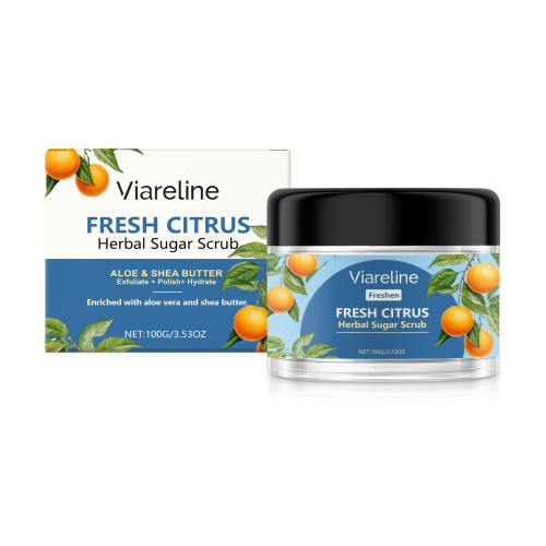Viarelin 柑橘身体磨砂膏 日常清洁柔滑保湿补水润肤去角质磨砂膏