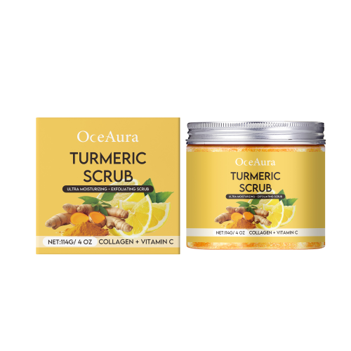 OceAura 姜黄柠檬身体磨砂膏 温和清洁身体润肤去角质去污磨砂膏