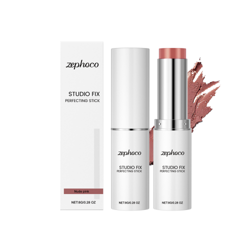 zephoco 保湿遮瑕粉底棒 裸粉色遮瑕粉底轻薄自然水润融合肌肤