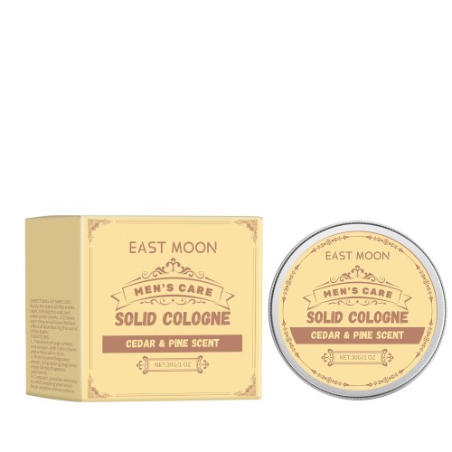 East Moon 雪松木男士固体香膏 便携式香水持久迷人魅力男士香膏