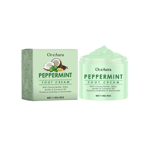 OceAura 薄荷护足霜 温和滋润干燥粗糙足部补水滋润保湿去角质霜