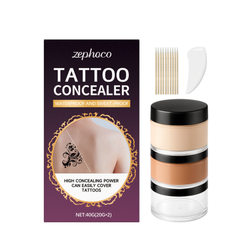 zephoco 柔雾纹身遮瑕套装 日常遮盖局部纹身疤轻薄服帖滋润不厚重