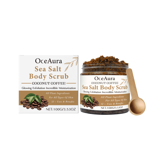 OceAura 椰子咖啡身体磨砂膏 温和去角质死皮补水保湿清洁磨砂膏