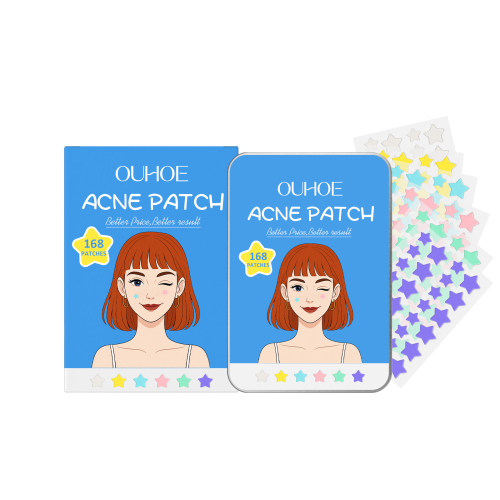 OUHOE 星形痘痘贴 温和清洁滋养面部皮肤日常痘痘遮盖护理贴片
