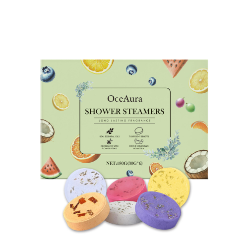 OceAura 芳香蒸汽淋浴片 柑橘清香气味舒缓享受沐浴蒸汽淋浴片